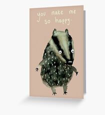 Happy Badger Greeting Card