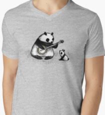 Banjo Panda Men's V-Neck T-Shirt