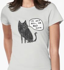 Black Cats Aren't Evil Women's Fitted T-Shirt