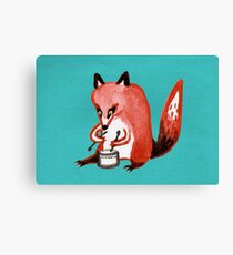 Drumming Fox Canvas Print