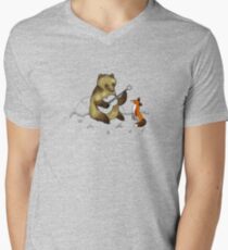 Bear & Fox Men's V-Neck T-Shirt