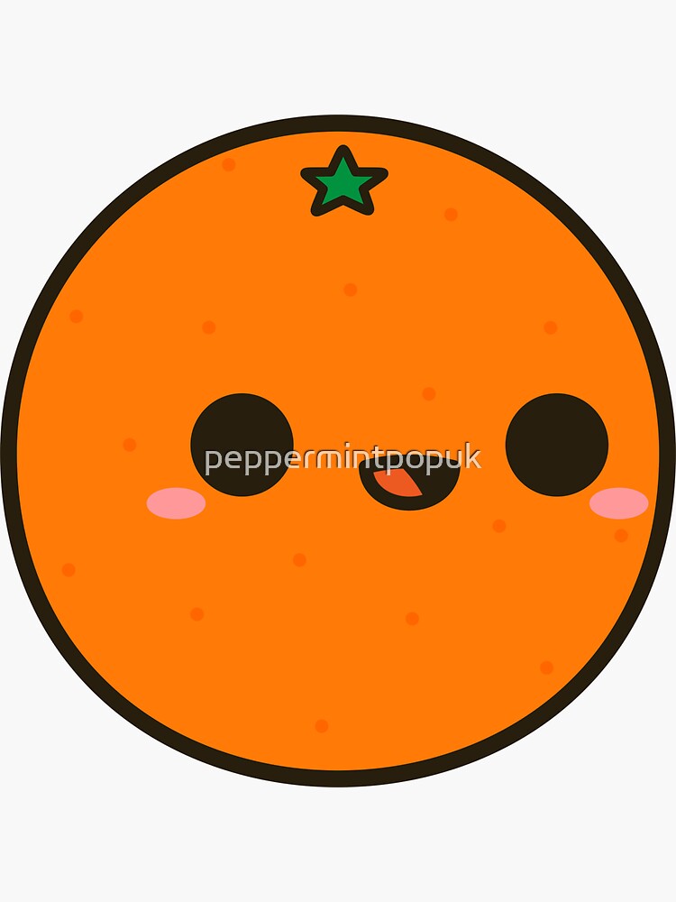  Cute orange  Sticker by peppermintpopuk Redbubble