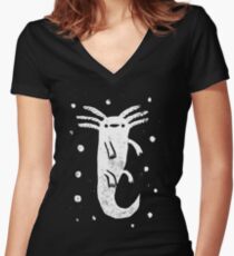 Axolotl Drucken Shirt mit V-Ausschnitt