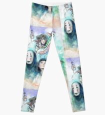 Spirited Away Miyazaki Tribute Watercolor Painting Leggings