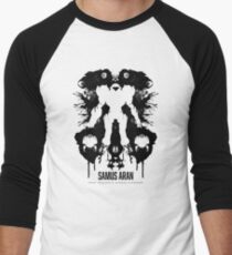 Samus Aran Metroid Geek Tintenfleckentest Baseballshirt für Männer