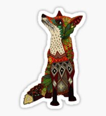 floral fox Sticker