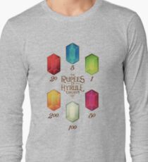 Legend of Zelda The Rupees Geek Line Artly Long Sleeve T-Shirt