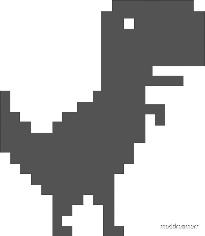 t rex pixel game