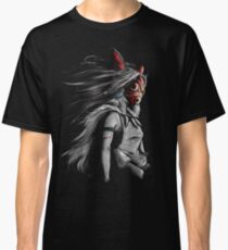 Camiseta clásica Mononoke Wolf Anime Tra Pintura digital