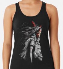 Mononoke Wolf Anime Tra Digitale Malerei Tanktop für Frauen