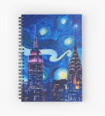Cuaderno de espiral Starry Night in New York - Van Gogh inspired
