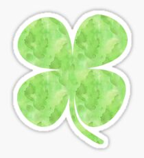 St. Patrick's Day Watercolor Clover Sticker