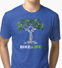 BIKE:LIFE in white Tri-blend T-Shirt