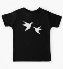 White Paper Cranes Kids T-Shirt