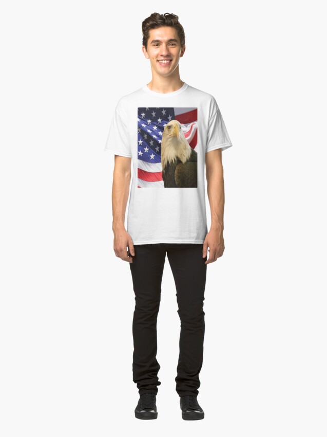 Alternate view of American Bald Eagle and Flag, RBSSG Classic T-Shirt