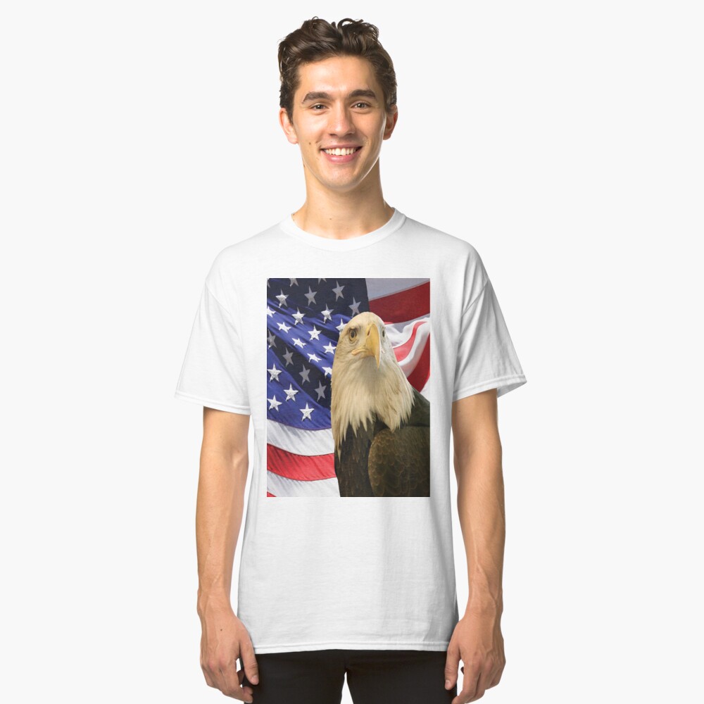 American Bald Eagle and Flag, RBSSG Classic T-Shirt