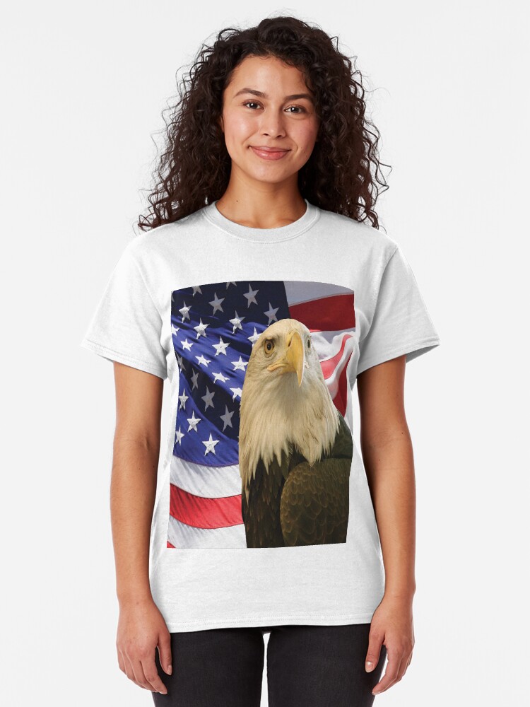 Alternate view of American Bald Eagle and Flag, RBSSG Classic T-Shirt