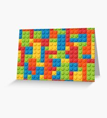 Colourful Lego Bricks Greeting Card