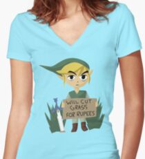 Looking For Work - Legend of Zelda Women's Fitted V-Neck T-Shirt