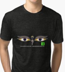 Crunk Eco Wear | Be Green Records Merch | Buddha Eyes 33 Tri-blend T-Shirt