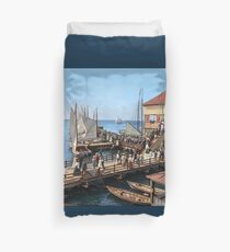 Pier at the inlet, Atlantic City, N.J. year 1904 Duvet Cover