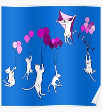 Flying Cats Poster