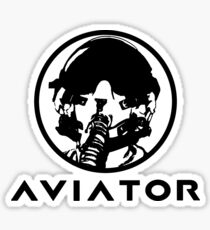 Aviator Fighter Pilot Sticker