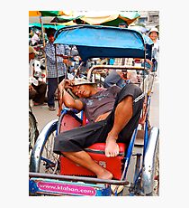 Sleeping Cyclo Man Photographic Print