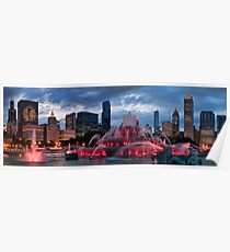 Chicago Blackhawks Skyline Poster
