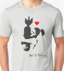 Banksy Hugger Red Unisex T-Shirt