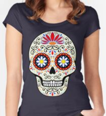 sugar skull Fitted Scoop T-Shirt