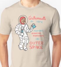Scientific Astronauts - funny cartoon drawing with handwritten text Unisex T-Shirt
