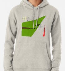 Mid-Century moderne abstrakte Orange Hoodie