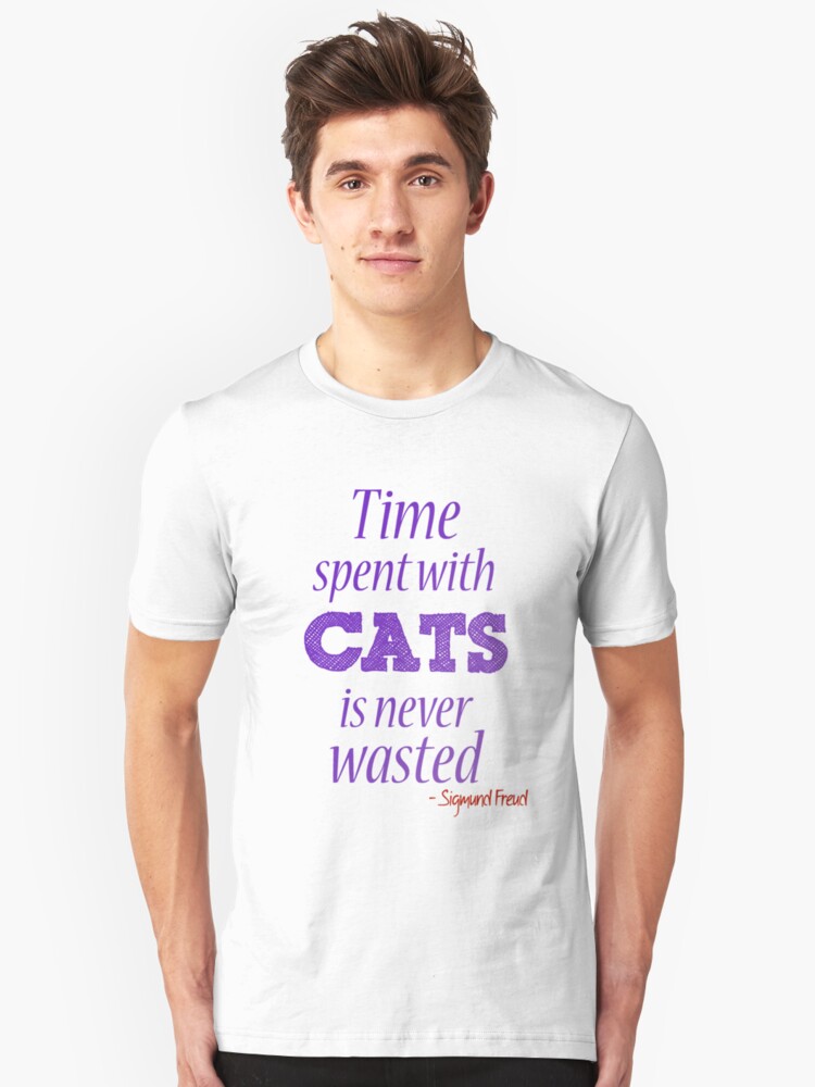 Alternate view of Time spent with cats... Slim Fit T-Shirt