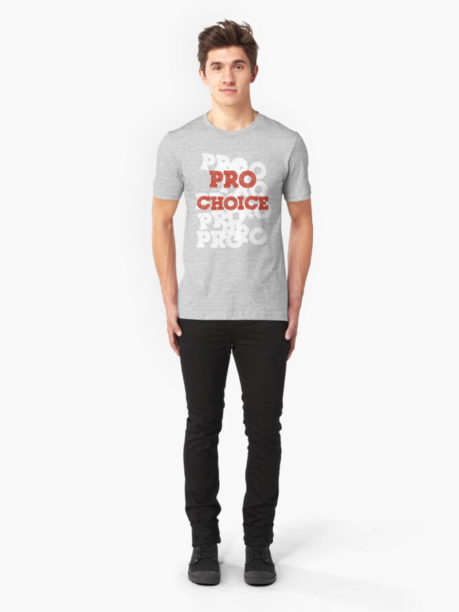 Alternate view of Pro Choice (Abortion rights) Slim Fit T-Shirt