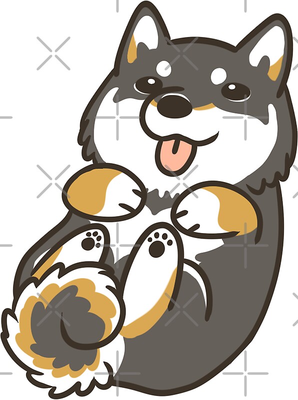 "Black Shiba Inu" Stickers by pawlove | Redbubble