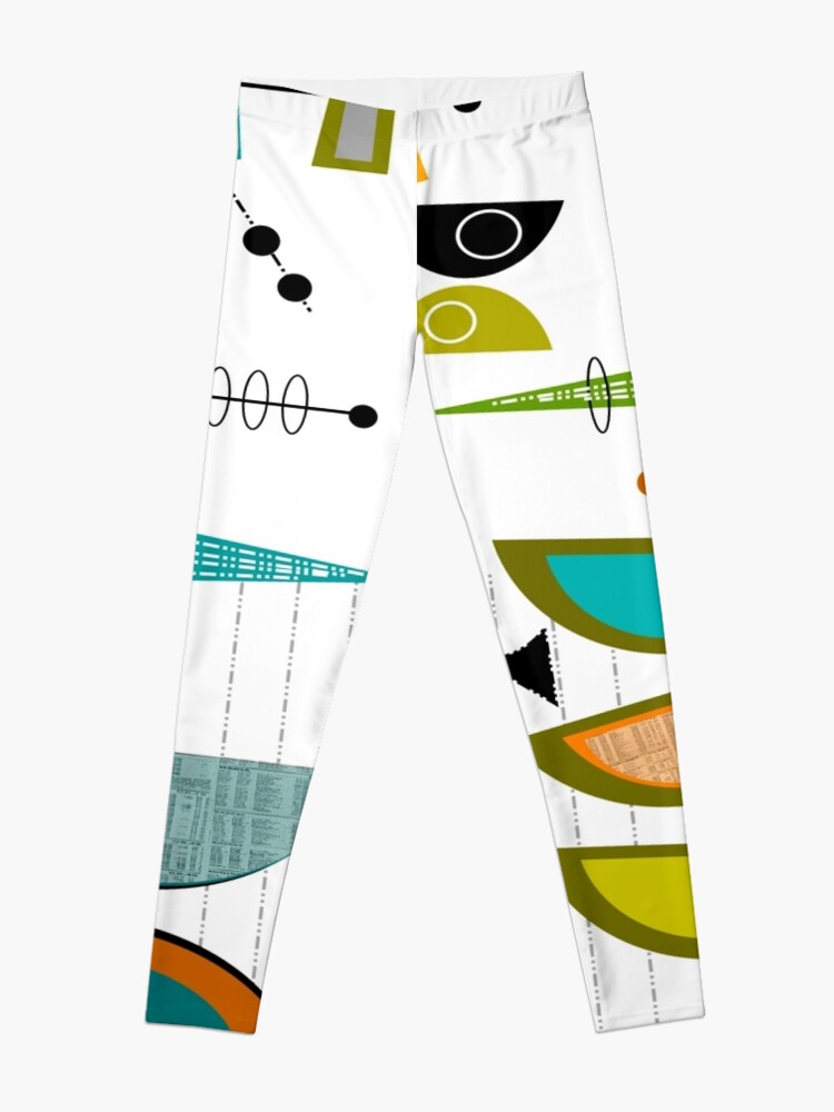 Alternate view of Mid-century Modern Abstract #55 Leggings