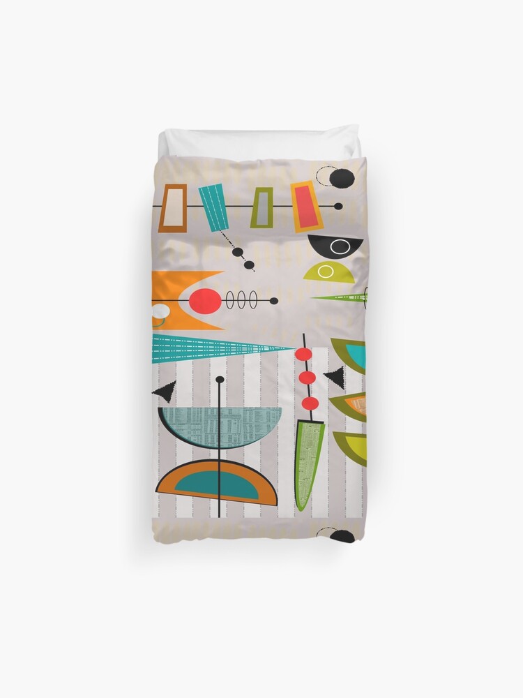 Mid Century Modern Abstract 55 Duvet Cover By Gailg1957 Redbubble