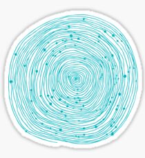 Turquoise spirals Sticker