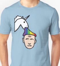 Einhorn erbittet Regenbogen auf Putin Unisex T-Shirt