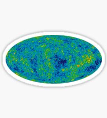 COSMOS, UNIVERSE, COSMIC, SPACE, BIG BANG, Nine Year Microwave Sky, 9 year WMAP image, background cosmic radiation Sticker