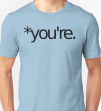 Camiseta ajustada * tu eres ¡Camiseta nazi de la gramática! NEGRO
