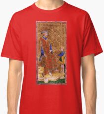 Medieval King on throne painting Classic T-Shirt