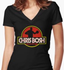 Chrisosaurus-Bosh Women's Fitted V-Neck T-Shirt