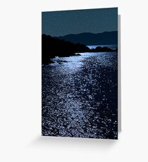 tranquil rocky kerry starry night view Greeting Card