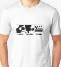 Lights.Camera.Action. Movie Maker T-Shirt Unisex T-Shirt