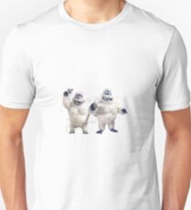 Abscheuliches Schneemannpaar am Weihnachten Slim Fit T-Shirt