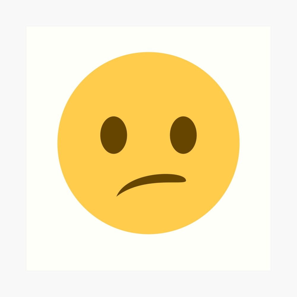 "Confused Emoji Face" Art Print by Winkham | Redbubble