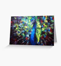 Peacock Painting Greeting Card