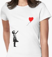 Banksy Balloon Women's Fitted T-Shirt